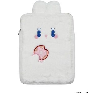 Cute White Furry Tablet Sleeve